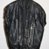 Leather sleeveless punk/biker jacket